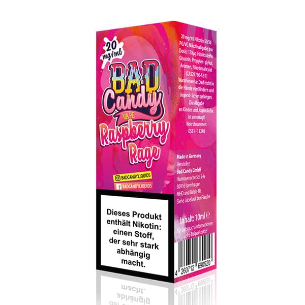 Bad Candy Raspberry Rage Anbieter dampfalarmde